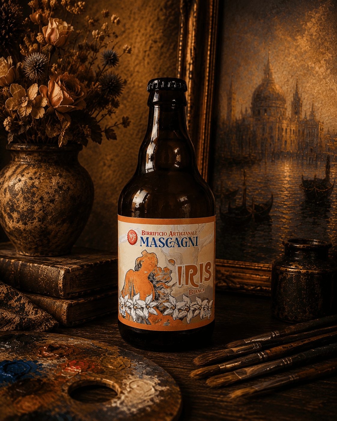 Iris, ispirata alla blanche — bottiglia 33 cl nella bottega del pittore